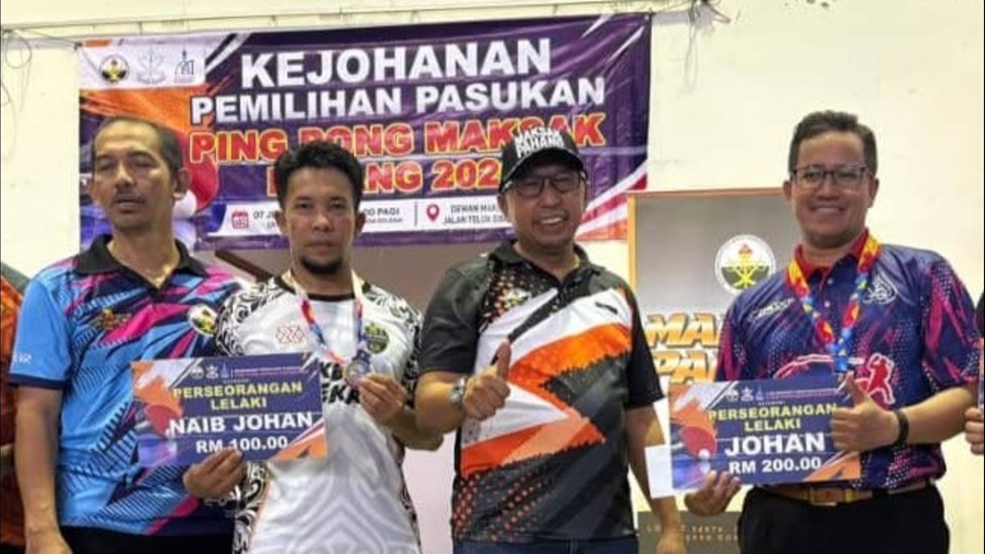Wakil IKBN Pekan Raih Naib Johan Kejohanan Ping Pong MAKSAK 2026