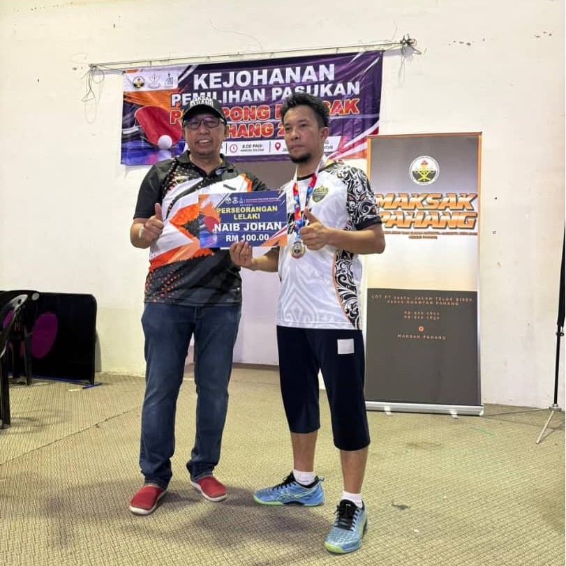 Wakil IKBN Pekan Raih Naib Johan Kejohanan Ping Pong MAKSAK 2026