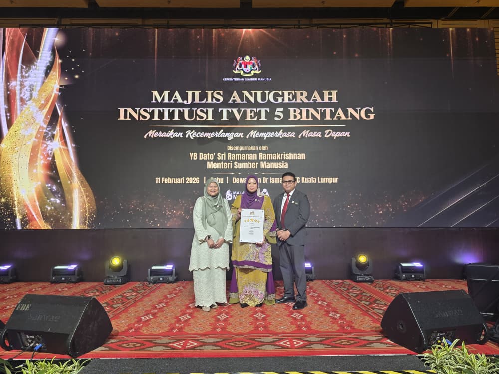 IKBN PERETAK PENERIMA ANUGERAH INSTITUT TVET 5 BINTANG YANG CEMERLANG & BERDAYA SAING TINGGI