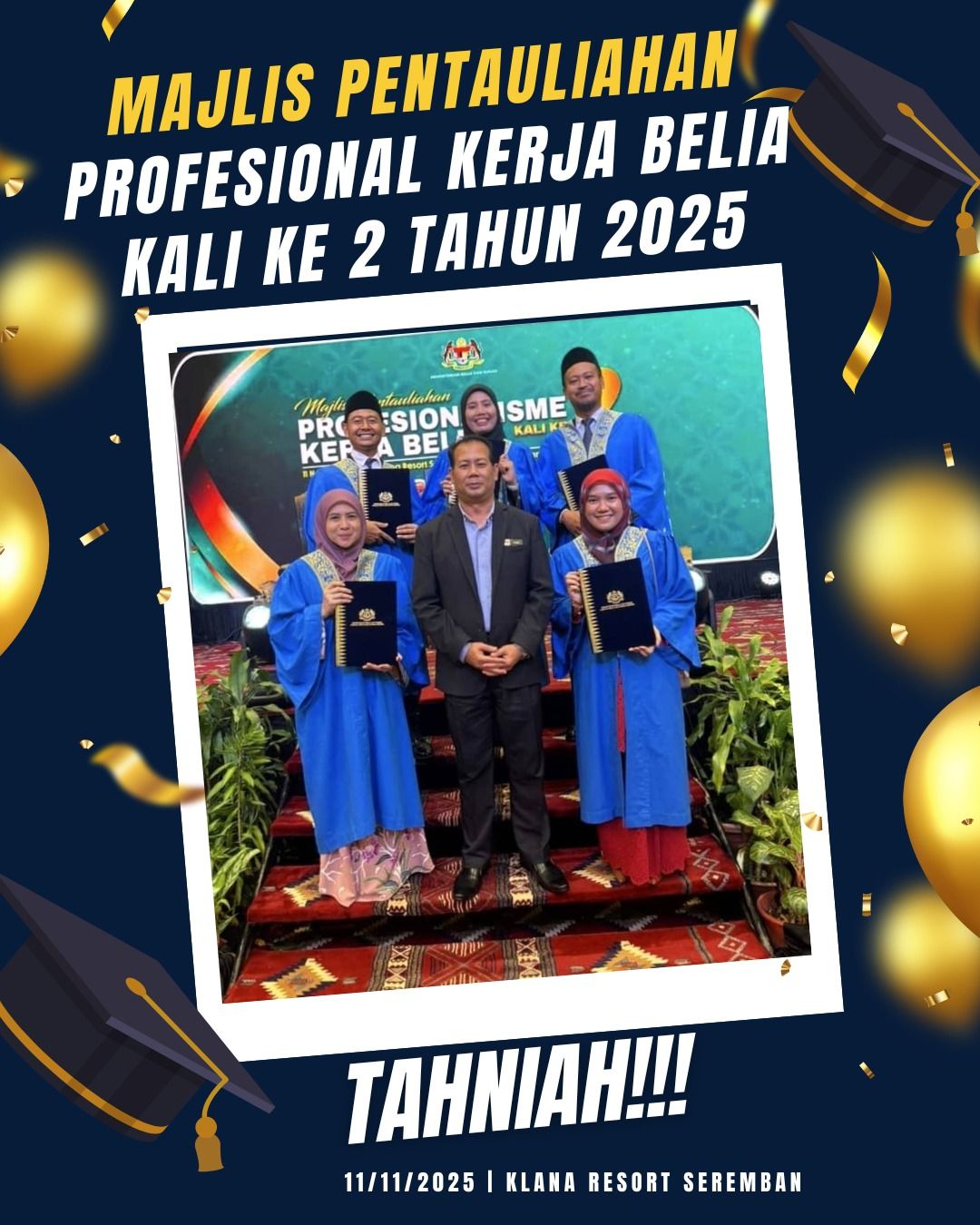 TAHNIAH KEPADA 5 ORANG KAKITANGAN IKTBN TEMERLOH PENERIMA PENTAULIAHAN SIJIL KEMAHIRAN MALAYSIA (SKM) TAHAP 3