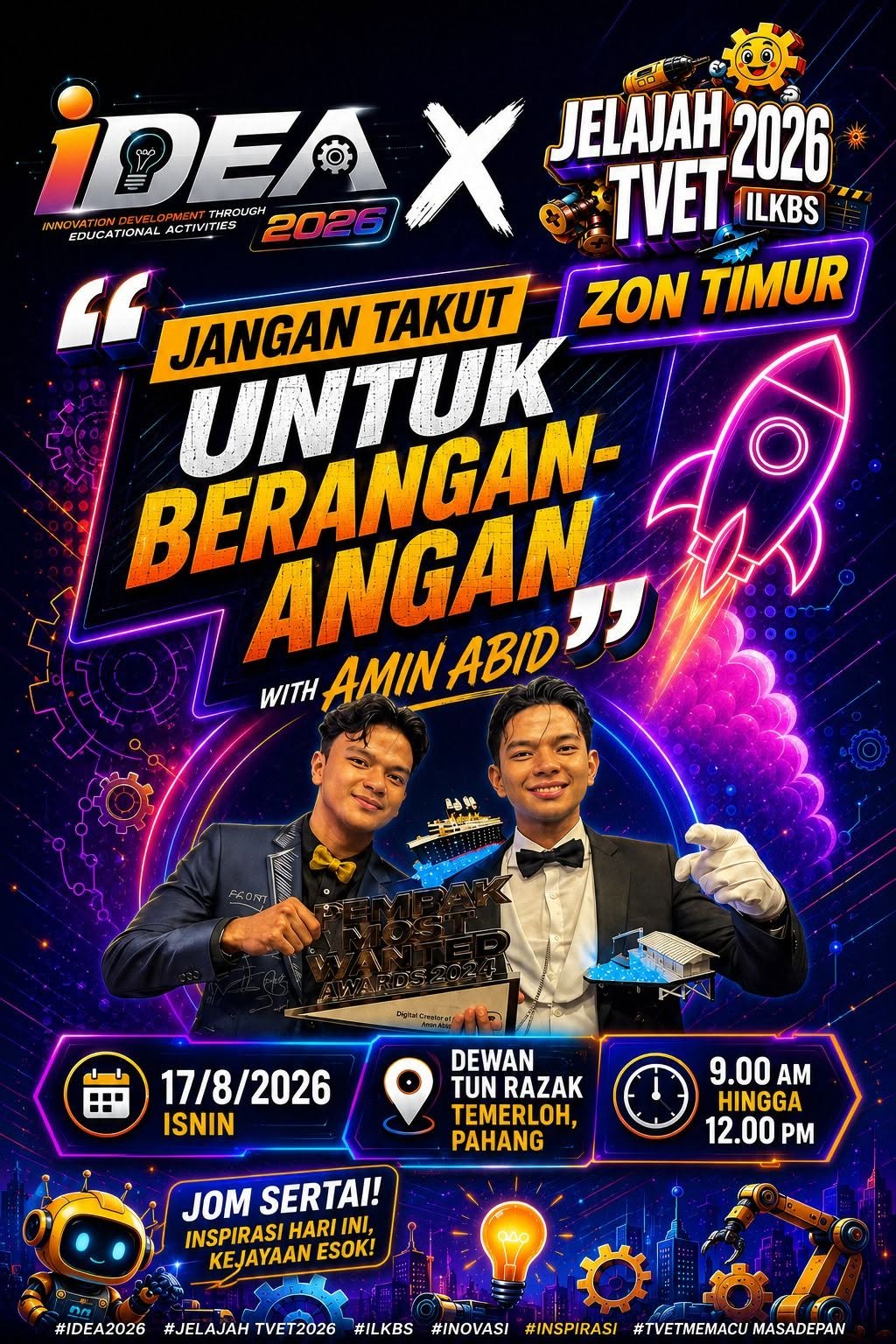 JELAJAH TVET ILKBS ZONTIMUR 2026 & iDEA'26: Meet & Greet TVET Influencer Amin & Abid