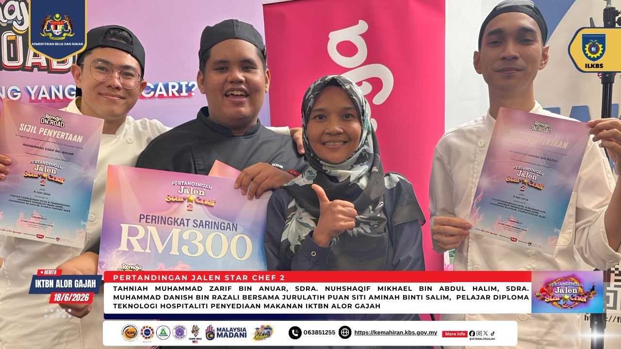 NUHSHAQIF MIKHAEL RAIH TEMPAT KELIMA GRAND FINALE JALEN STAR CHEF 2