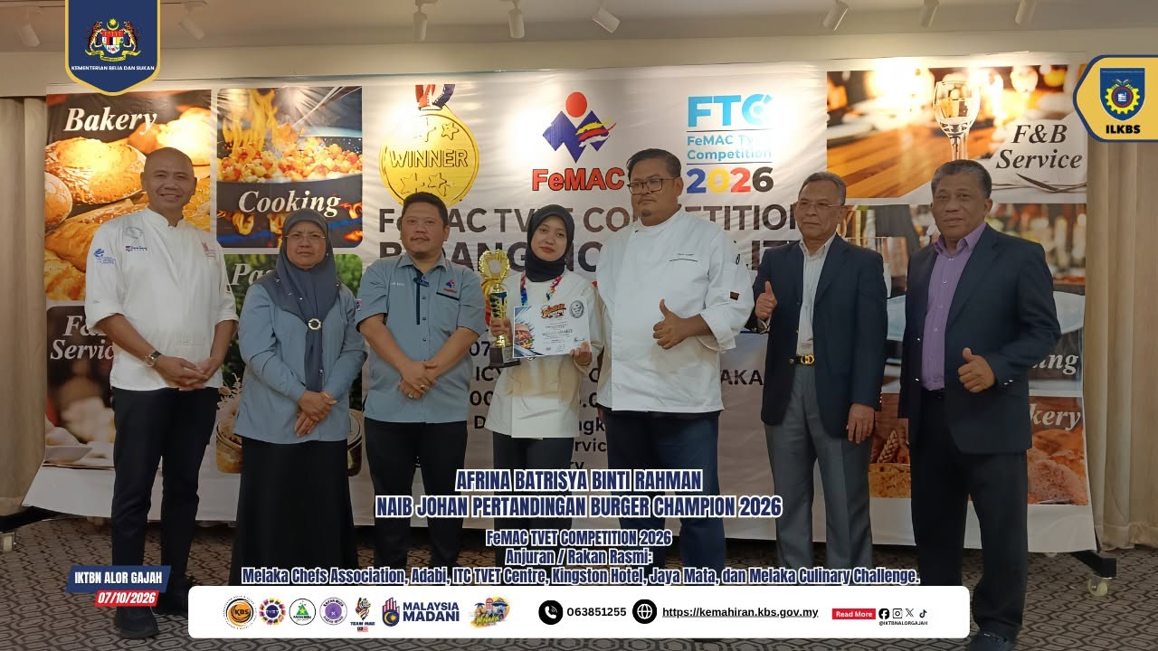Pelajar IKTBN Alor Gajah Raih Naib Johan Dan Saguhati Di Pertandingan Burger Champion 2026