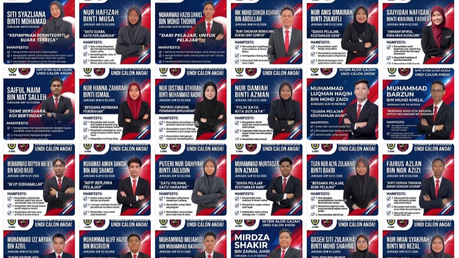 Barisan Calon Pilihan Raya MPP IKTBN Alor Gajah Sesi 2026/2027 Mula Perkenalkan Manifesto