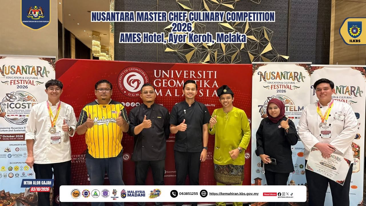 Dua Pelajar IKTBN Alor Gajah Raih Naib Johan Di Nusantara Master Chef Culinary Competition 2026