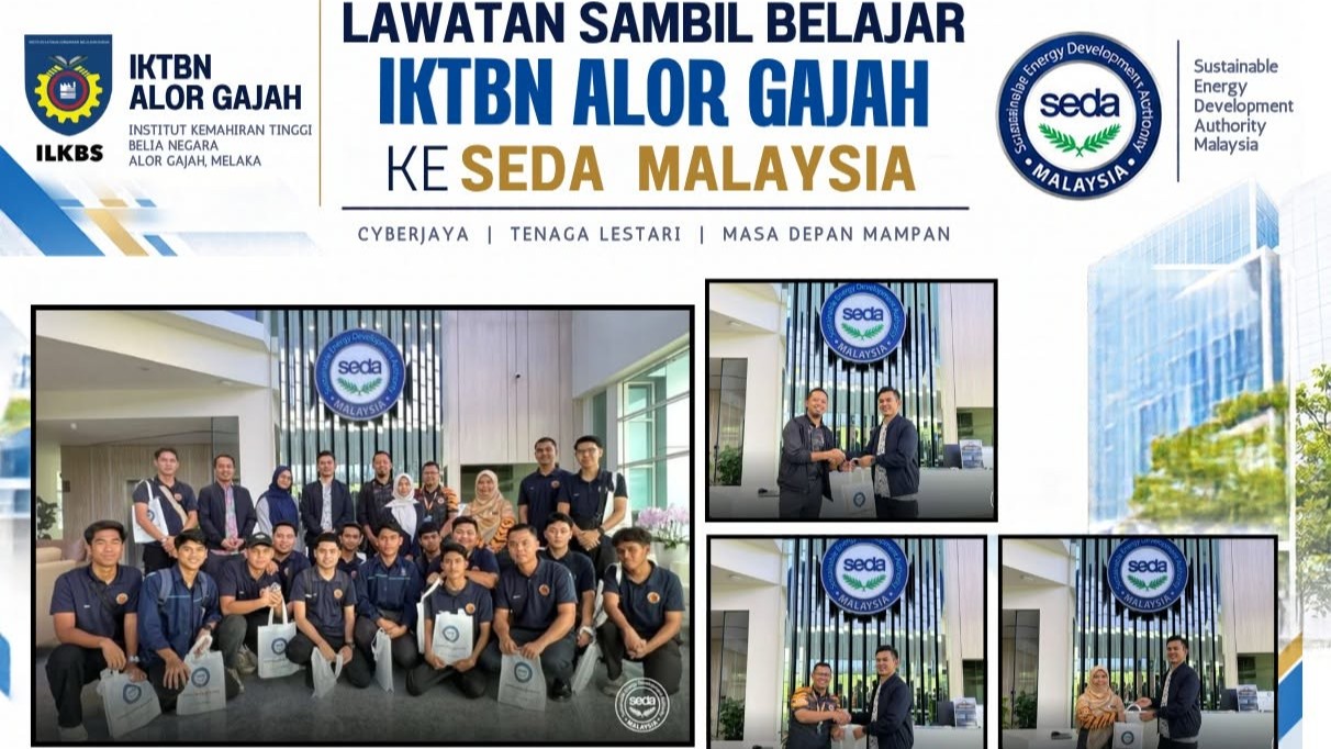 Pelajar Pendawaian Elektrik IKTBN Alor Gajah Timba Ilmu Tenaga Lestari Di SEDA Malaysia