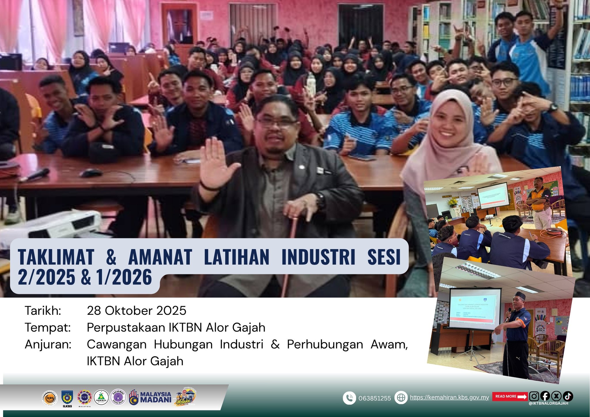 IKTBN Alor Gajah Perkukuh Prosedur Latihan Industri Kepada Pelajar