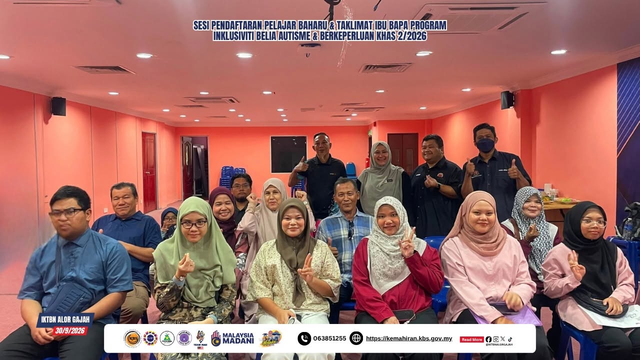 IKTBN Alor Gajah Sambut 5 Pelajar Berkeperluan Khas Sesi 2/2026 Untuk Kursus Pengurusan Kafe