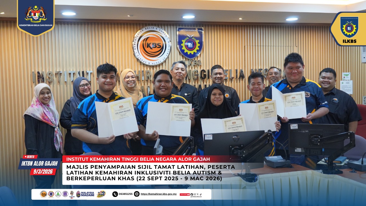 Majlis Penyampaian Sijil Tamat Latihan Peserta Latihan Kemahiran Inklusiviti Belia Autism 1/2026