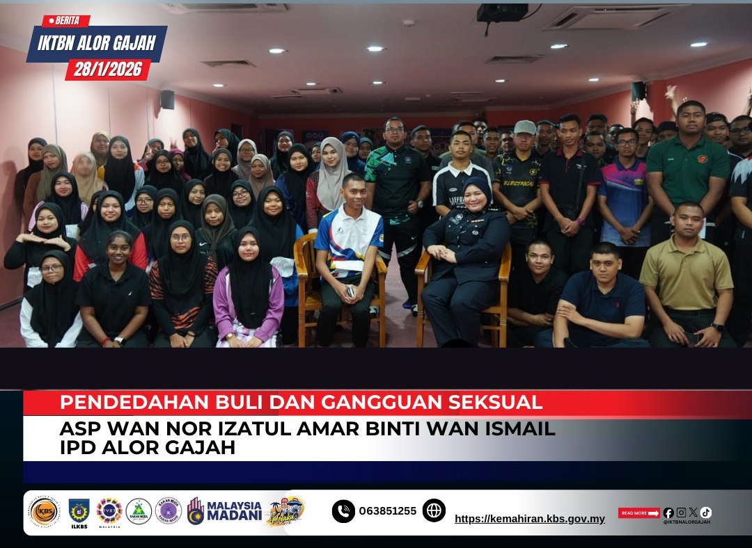 Taklimat Pendedahan Buli dan Gangguan Seksual Dalam Kalangan Belia di IKTBN Alor Gajah