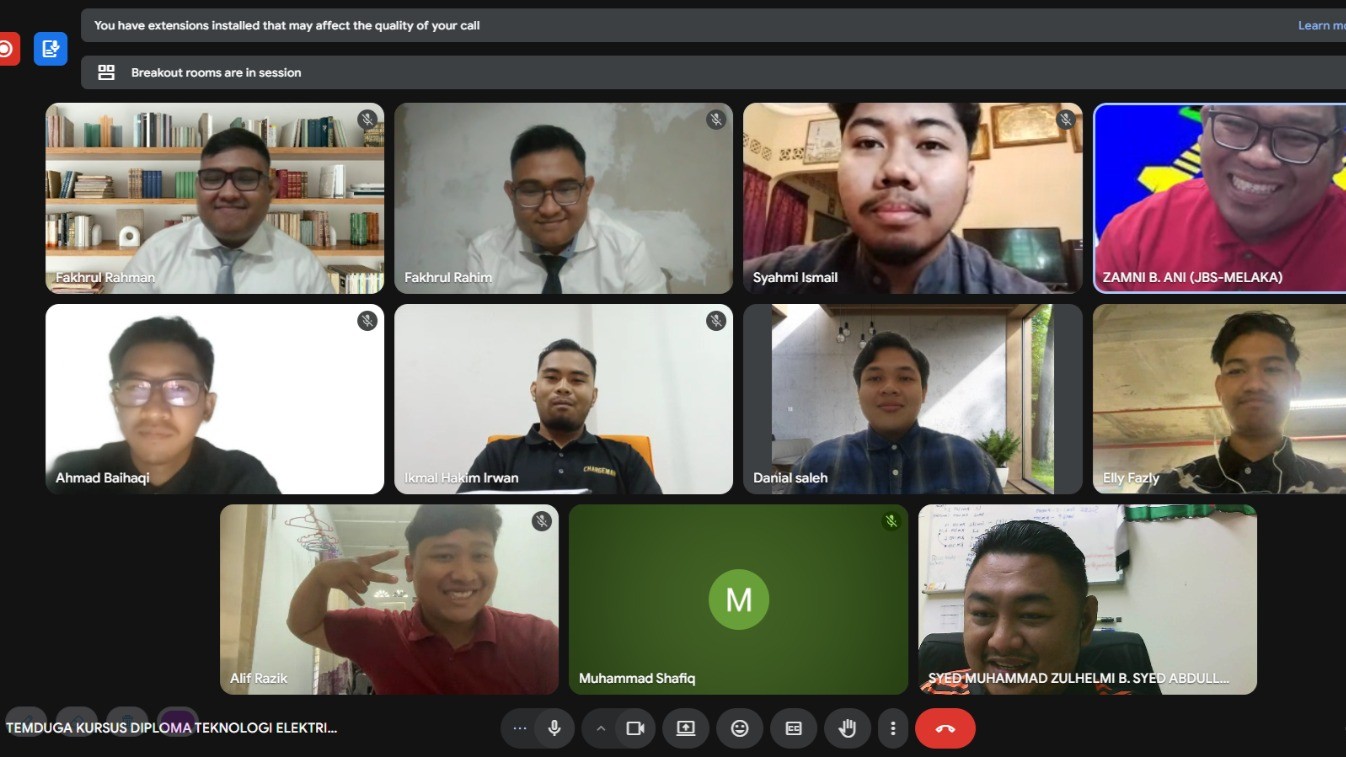 Temuduga Permohonan Kursus Sijil Lanjutan Teknologi Elektrik PW4 Sesi 1/2026