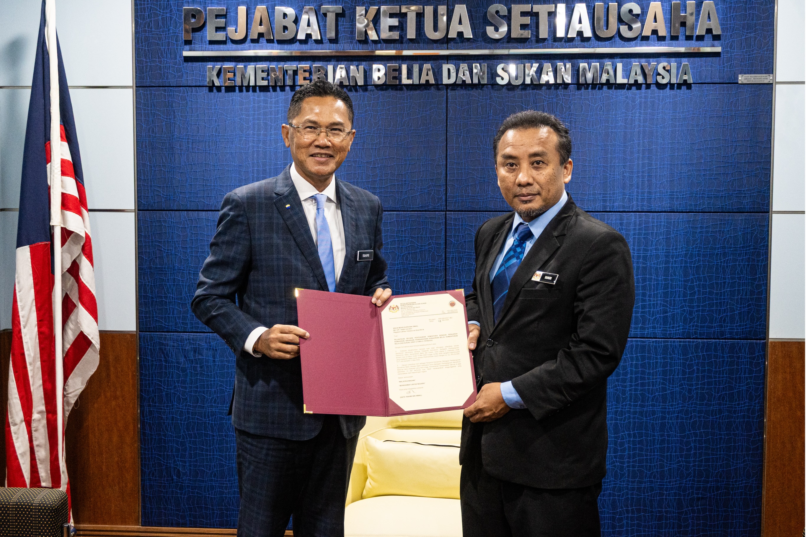 Tahniah dan Selamat Menjalankan Tugas! 