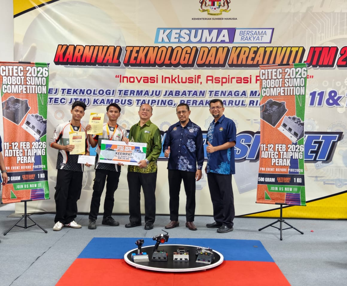 IKBN SERI ISKANDAR UKIR KEJAYAAN DI ARENA ROBOT SUMO CITEC 2026