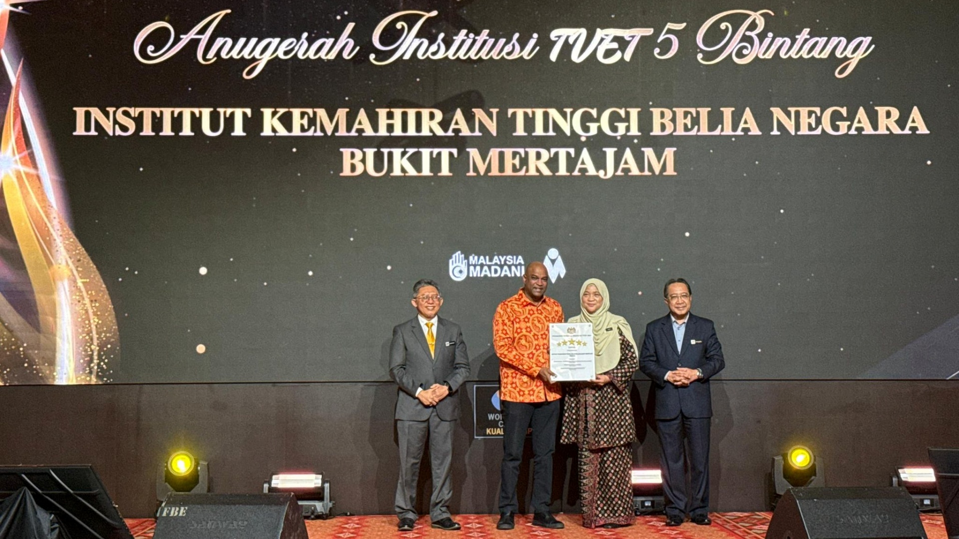 IKTBN Bukit Mertajam Raih Anugerah Institusi TVET 5 Bintang