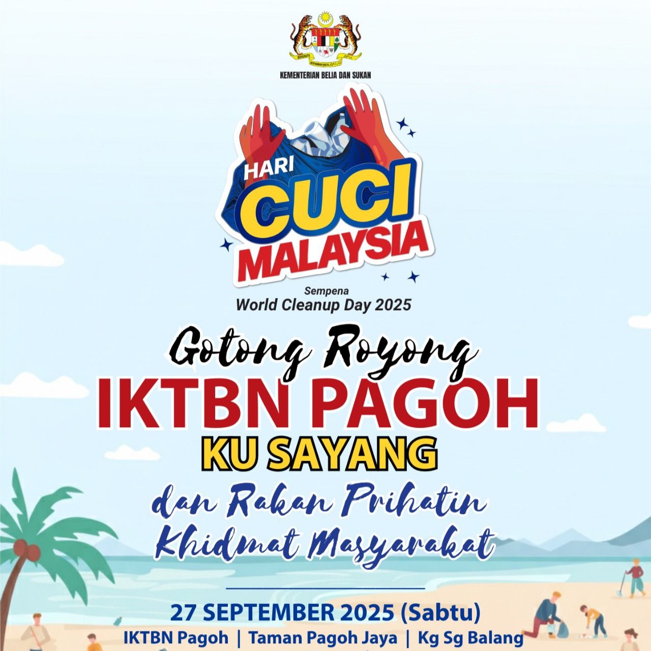 Rakan Prihatin @ Hari Cuci Malaysia 2025 IKTBN Pagoh